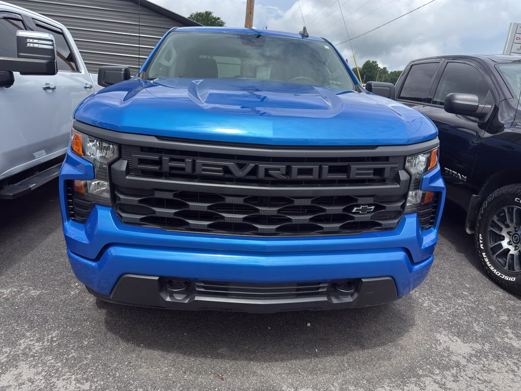 2025 Riptide Blue Metallic Chevrolet Silverado Custom 4X4 Truck