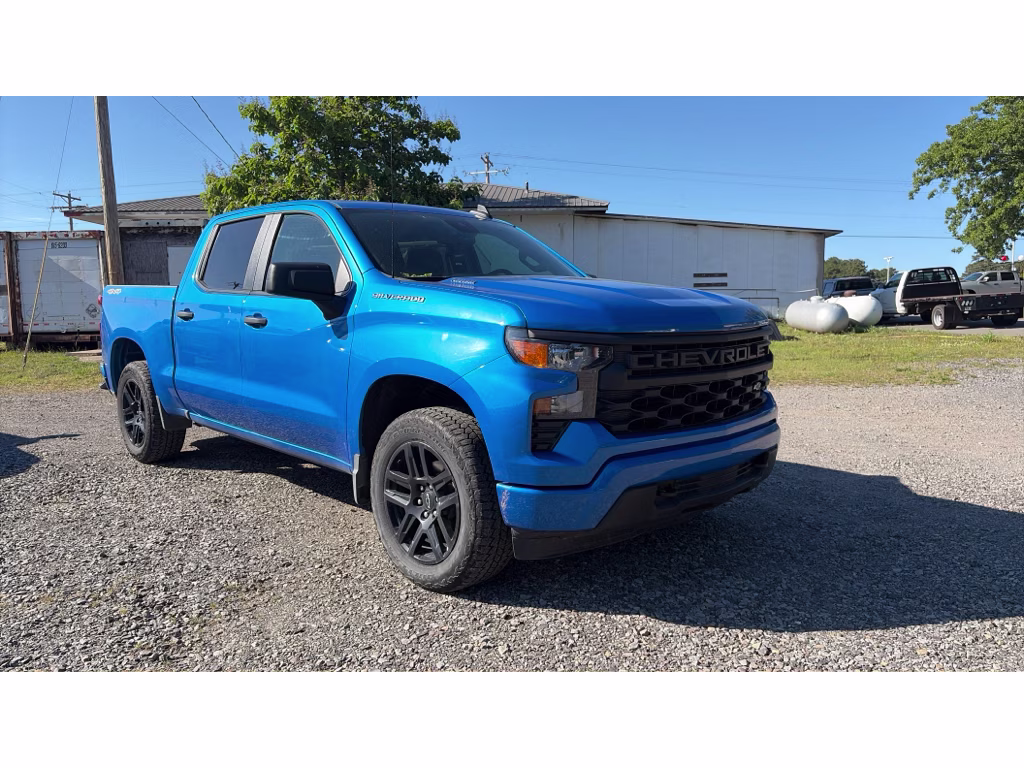 2025 Riptide Blue Metallic Chevrolet Silverado Custom 4X4 Truck
