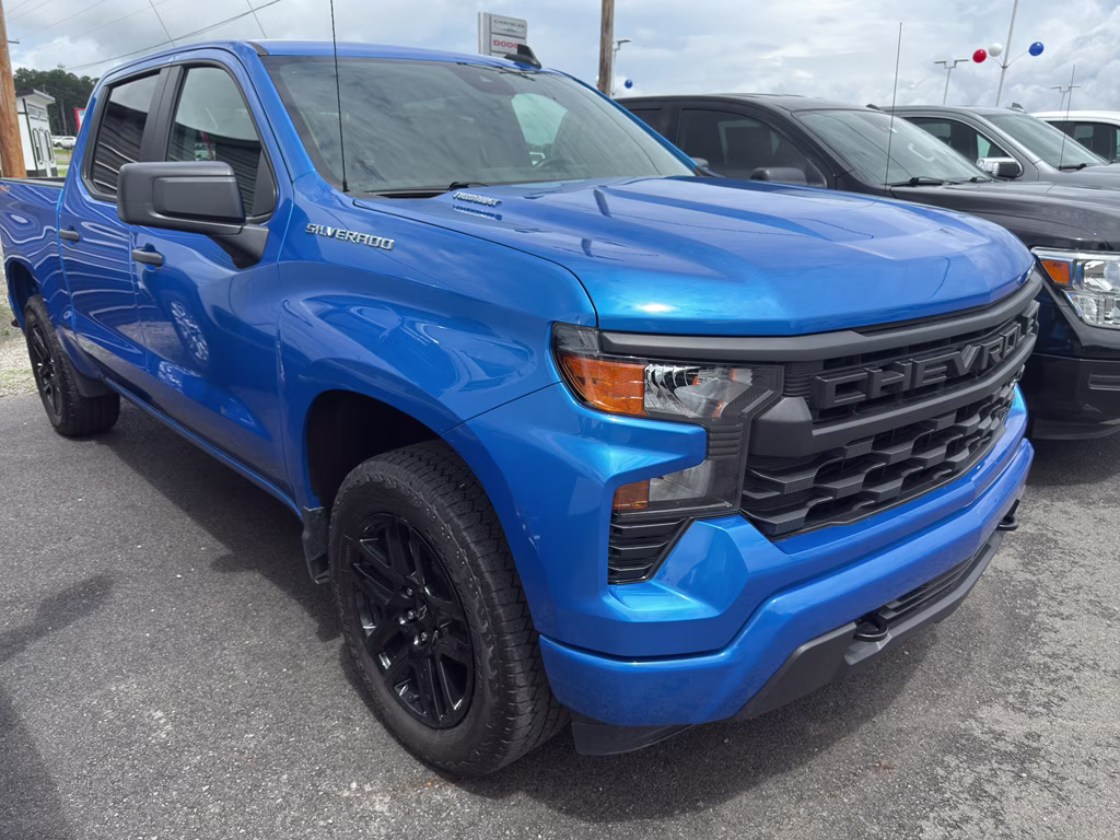 2025 Riptide Blue Metallic Chevrolet Silverado Custom 4X4 Truck