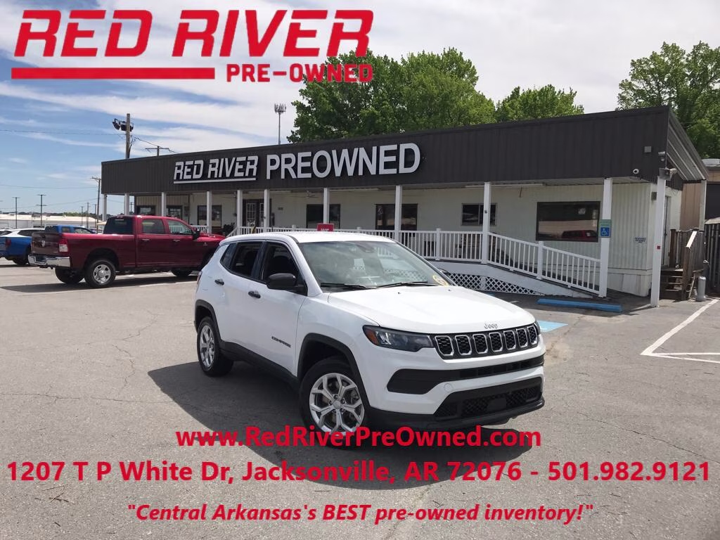 2024 Bright White Clearcoat Jeep Compass Sport 4X4 SUV