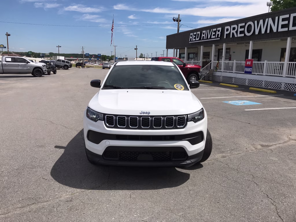 2024 Bright White Clearcoat Jeep Compass Sport 4X4 SUV