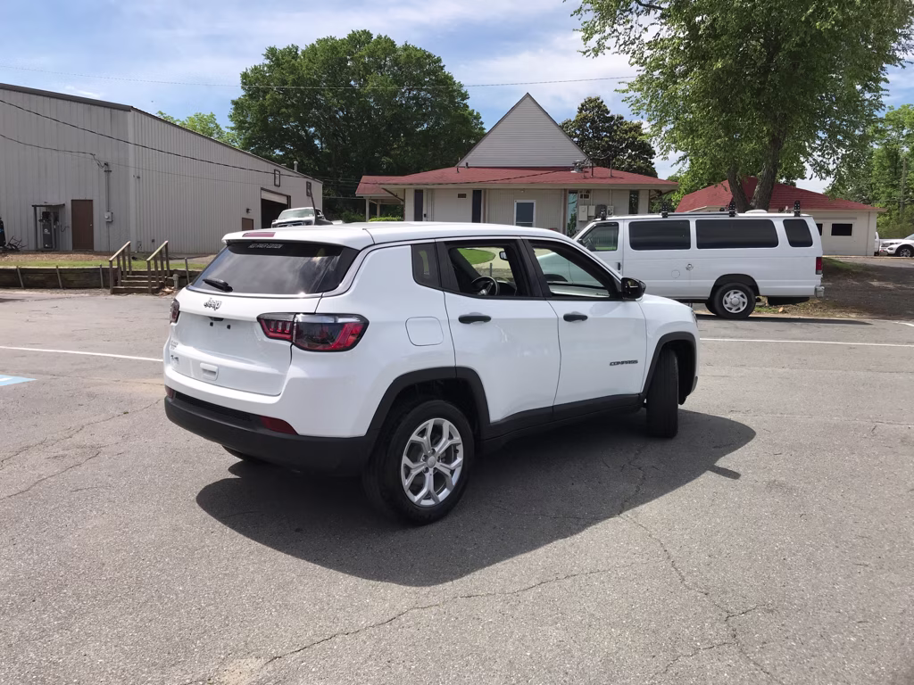 2024 Bright White Clearcoat Jeep Compass Sport 4X4 SUV