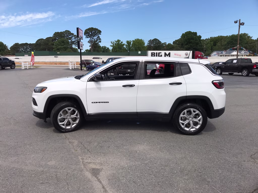 2024 Bright White Clearcoat Jeep Compass Sport 4X4 SUV