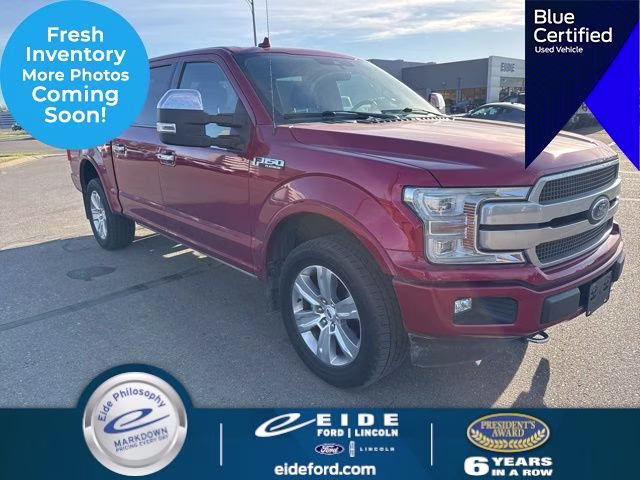 2018 Ruby Red Metallic Tinted Clearcoat Ford F-150 Platinum 4X4 Truck