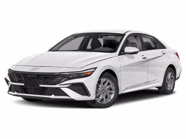2026 Serenity White Hyundai Elantra Hybrid Blue FWD Sedan