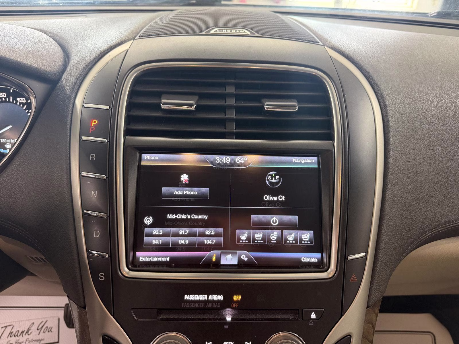 2016 White Platinum Metallic Tri-Coat Lincoln MKX Reserve FWD SUV