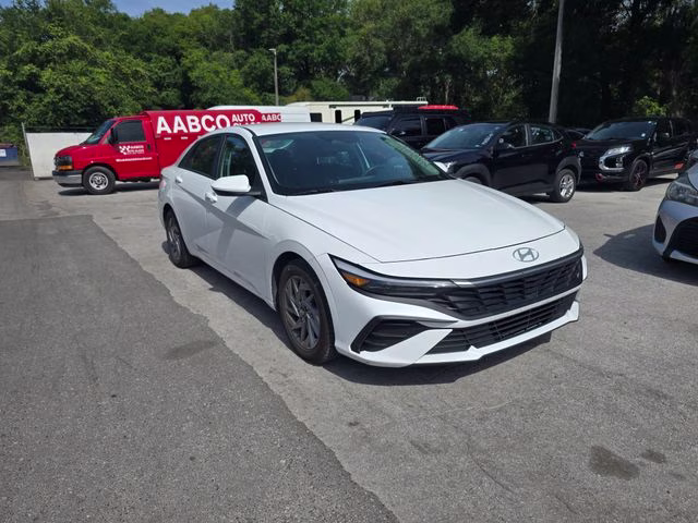 2024 Serenity White Hyundai Elantra SEL FWD Sedan