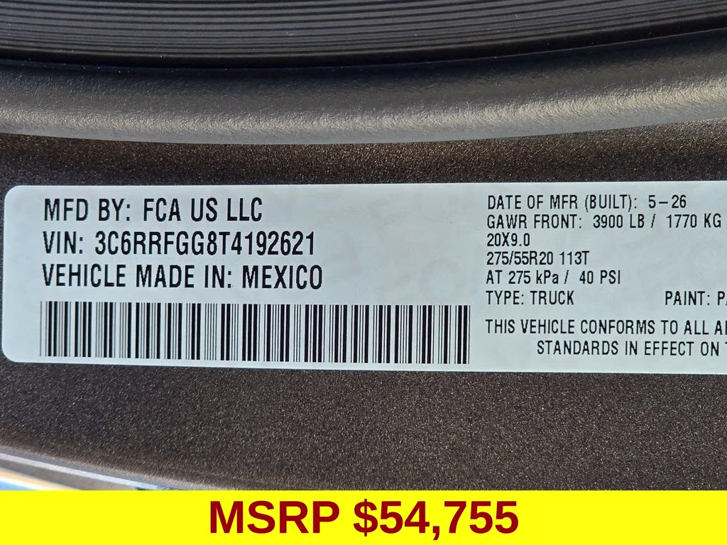 2026 Granite Crystal Metallic Clearcoat Ram 1500 Express 4X4 Truck