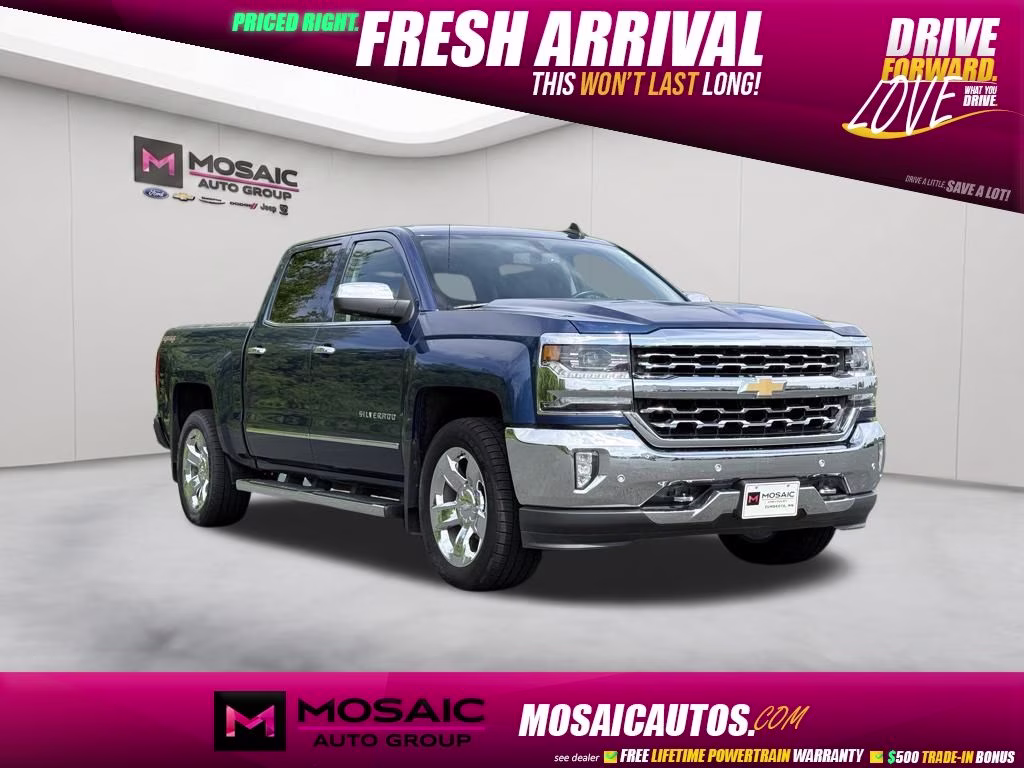 2017 Deep Ocean Blue Metallic Chevrolet Silverado 1500 LTZ 4X4 Truck