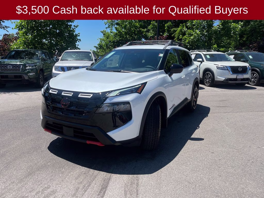 2026 Everest White Pearl Tricoat Nissan Rogue Rock Creek AWD SUV