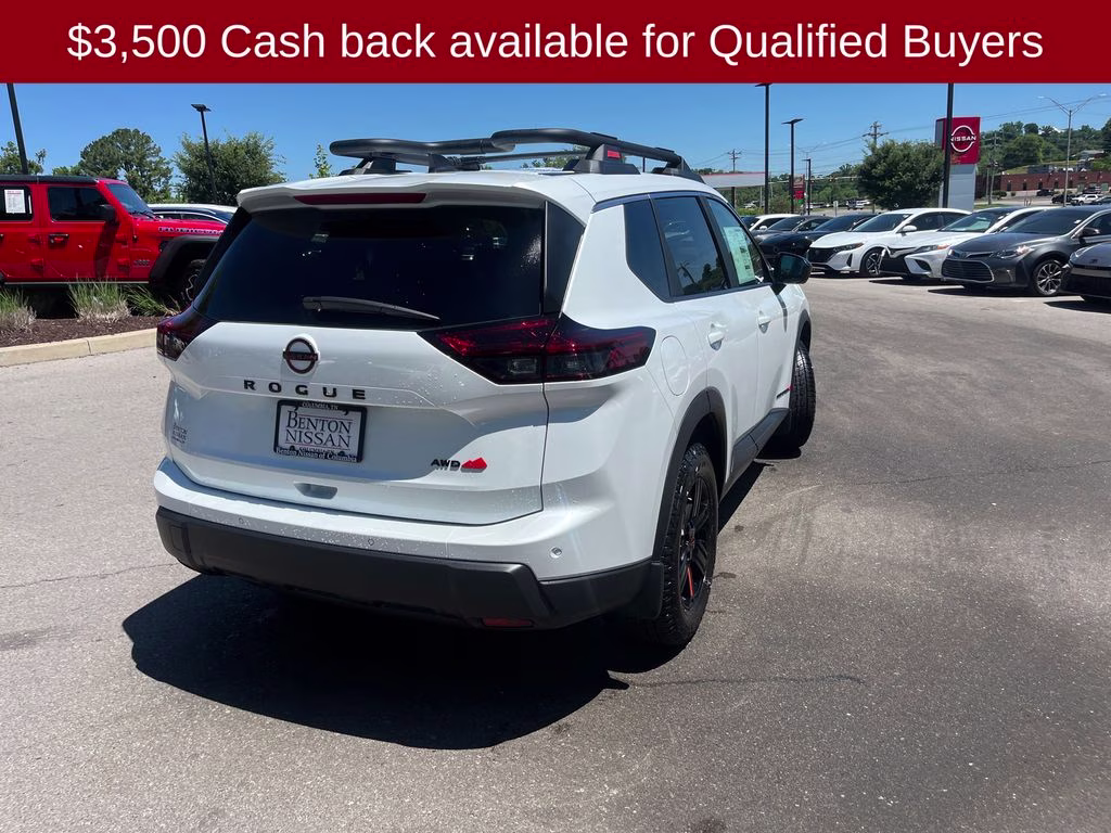 2026 Everest White Pearl Tricoat Nissan Rogue Rock Creek AWD SUV