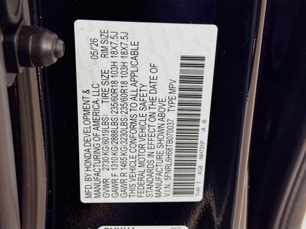 2026 Crystal Black Pearl Honda Odyssey EX-L FWD Van