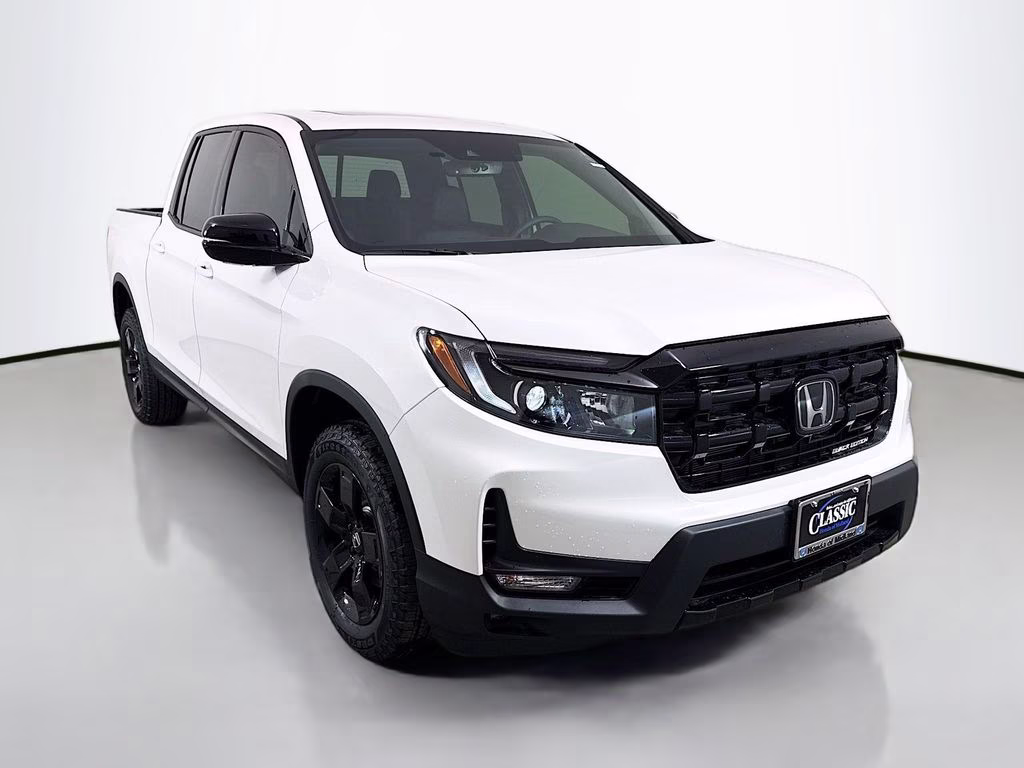 2026 Platinum White Pearl Honda Ridgeline Black Edition AWD Truck