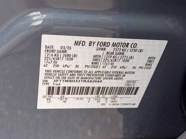 2026 Azure Ford Maverick XLT FWD Truck