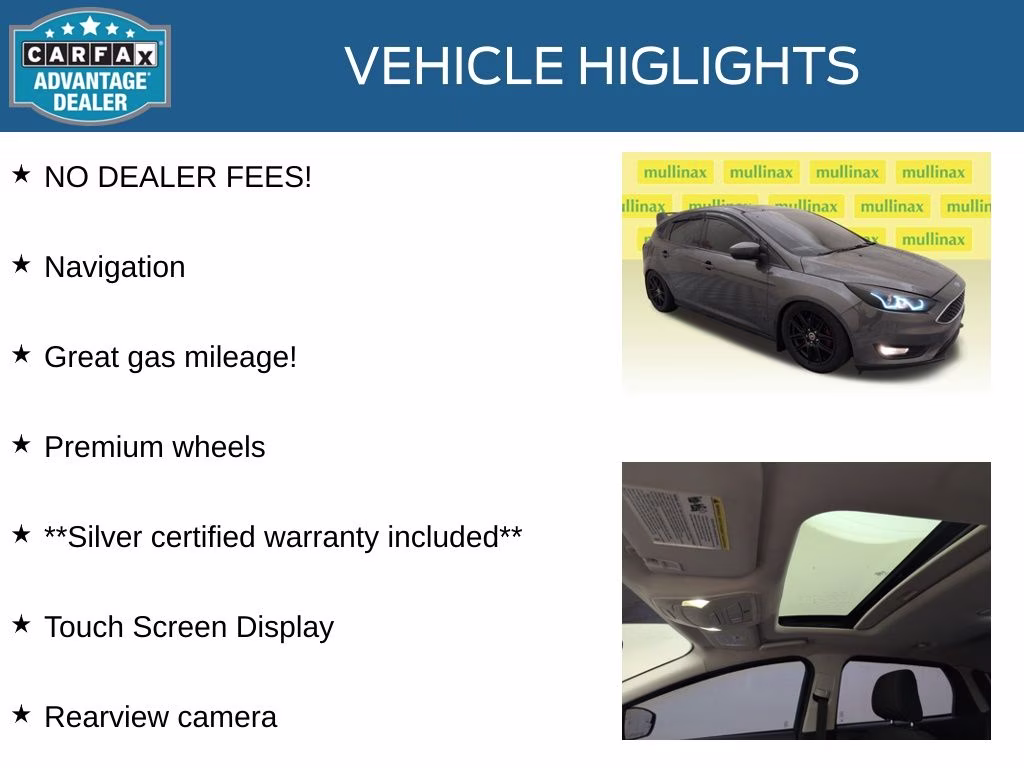 2018 Magnetic Metallic Ford Focus SEL FWD Hatchback