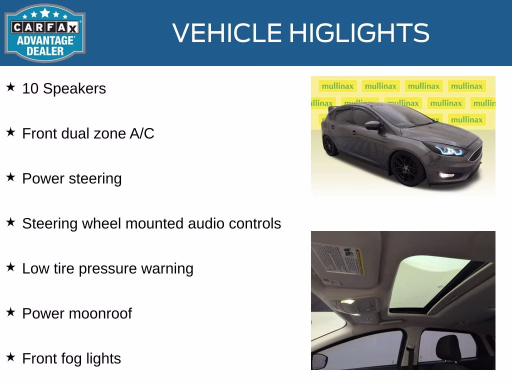 2018 Magnetic Metallic Ford Focus SEL FWD Hatchback
