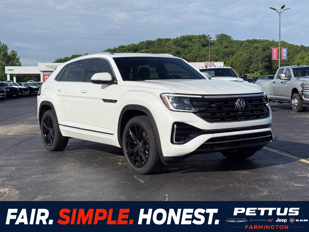 2024 Opal White Pearl Volkswagen Atlas Cross Sport 2.0T SEL Premium R-Line AWD SUV
