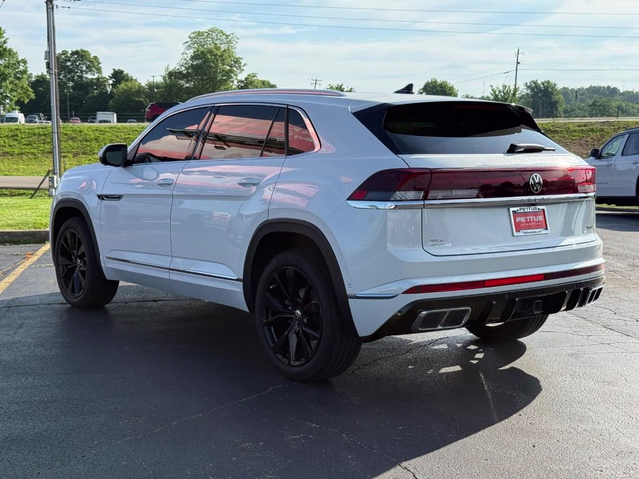 2024 Opal White Pearl Volkswagen Atlas Cross Sport 2.0T SEL Premium R-Line AWD SUV