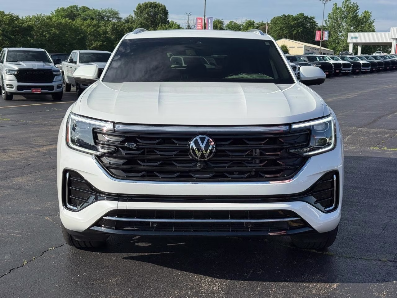 2024 Opal White Pearl Volkswagen Atlas Cross Sport 2.0T SEL Premium R-Line AWD SUV