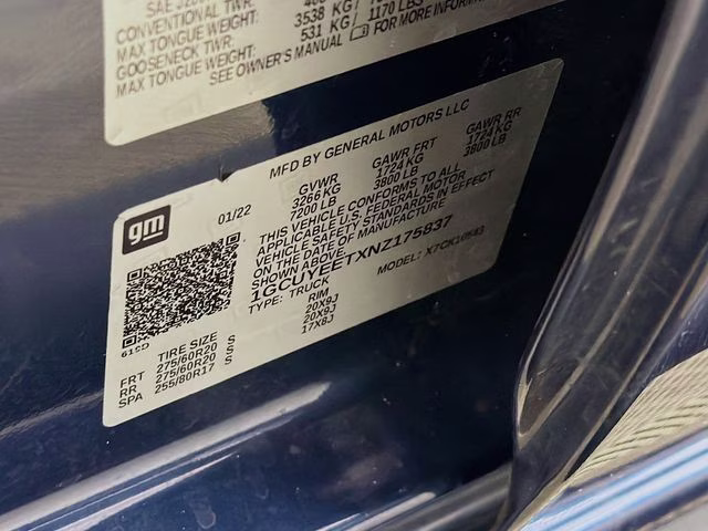 2022 Blue Metallic Chevrolet Silverado 1500 LTD RST 4X4 Truck