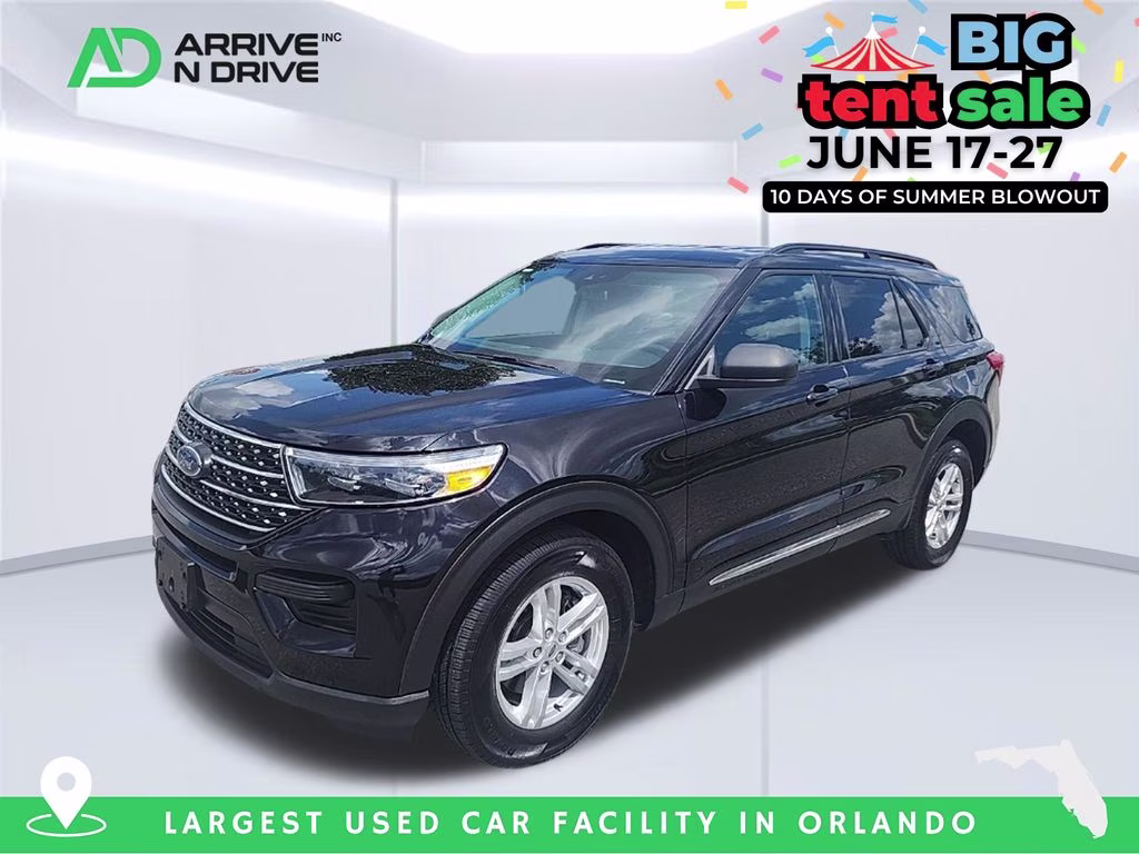 2022 Black Ford Explorer XLT 4X4 SUV