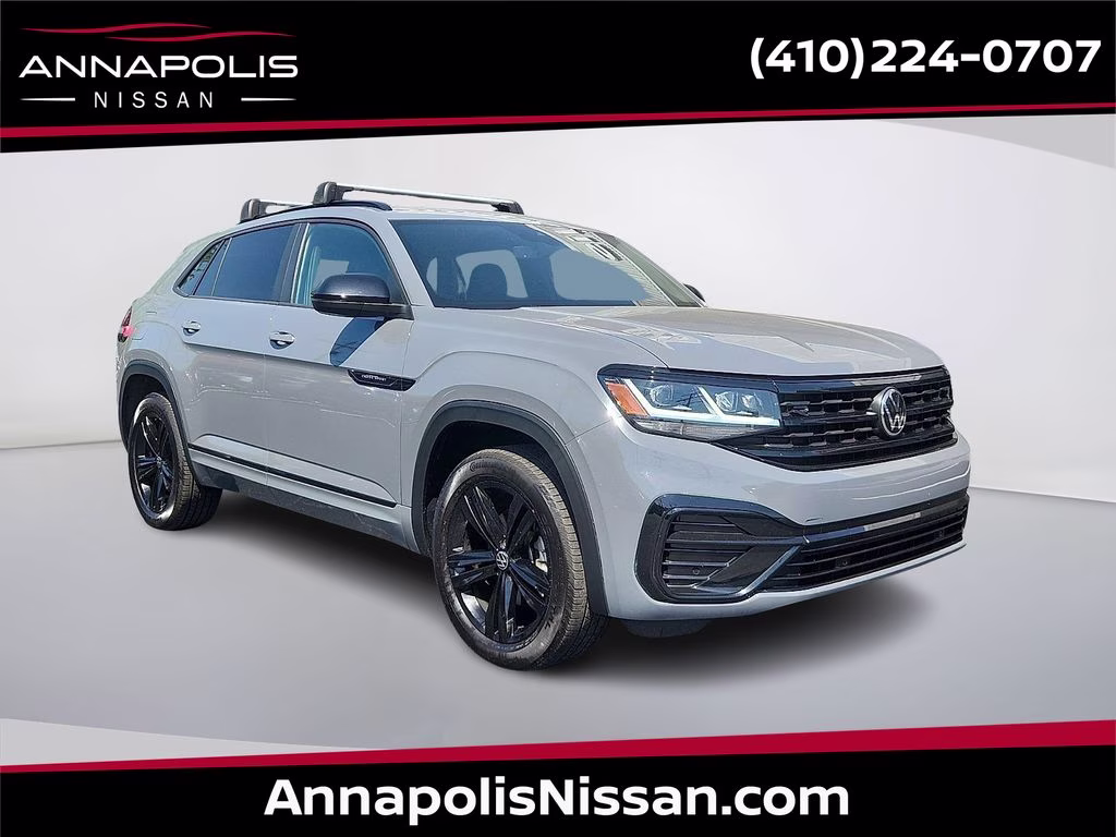 2023 Pure Gray Volkswagen Atlas Cross Sport 2.0T SEL R-Line Black AWD SUV