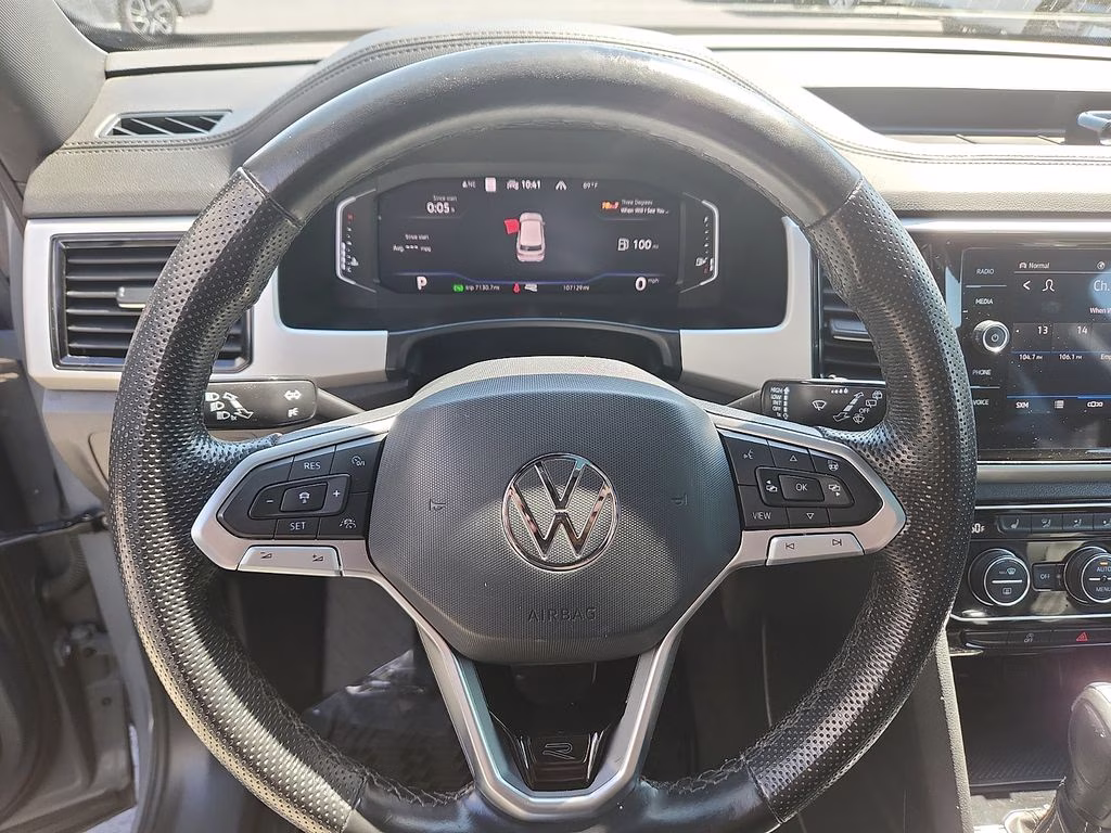 2023 Pure Gray Volkswagen Atlas Cross Sport 2.0T SEL R-Line Black AWD SUV