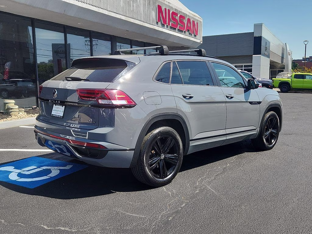 2023 Pure Gray Volkswagen Atlas Cross Sport 2.0T SEL R-Line Black AWD SUV