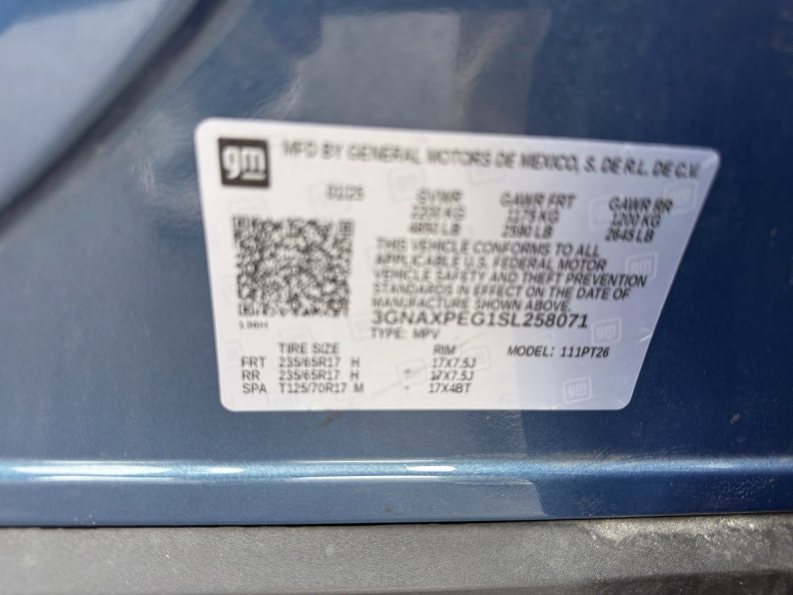 2025 Lakeshore Blue Metallic Chevrolet Equinox LT AWD SUV