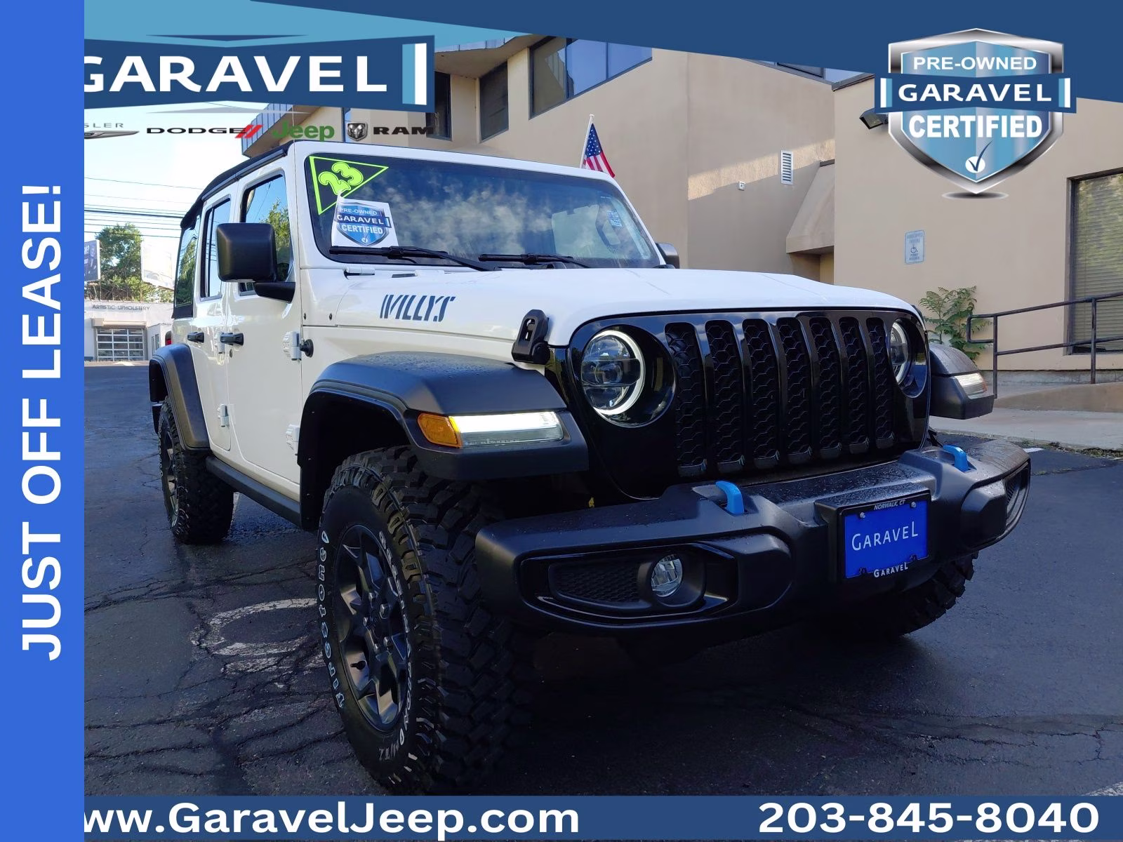 2023 Bright White Clearcoat Jeep Wrangler 4xe Willys 4X4 SUV