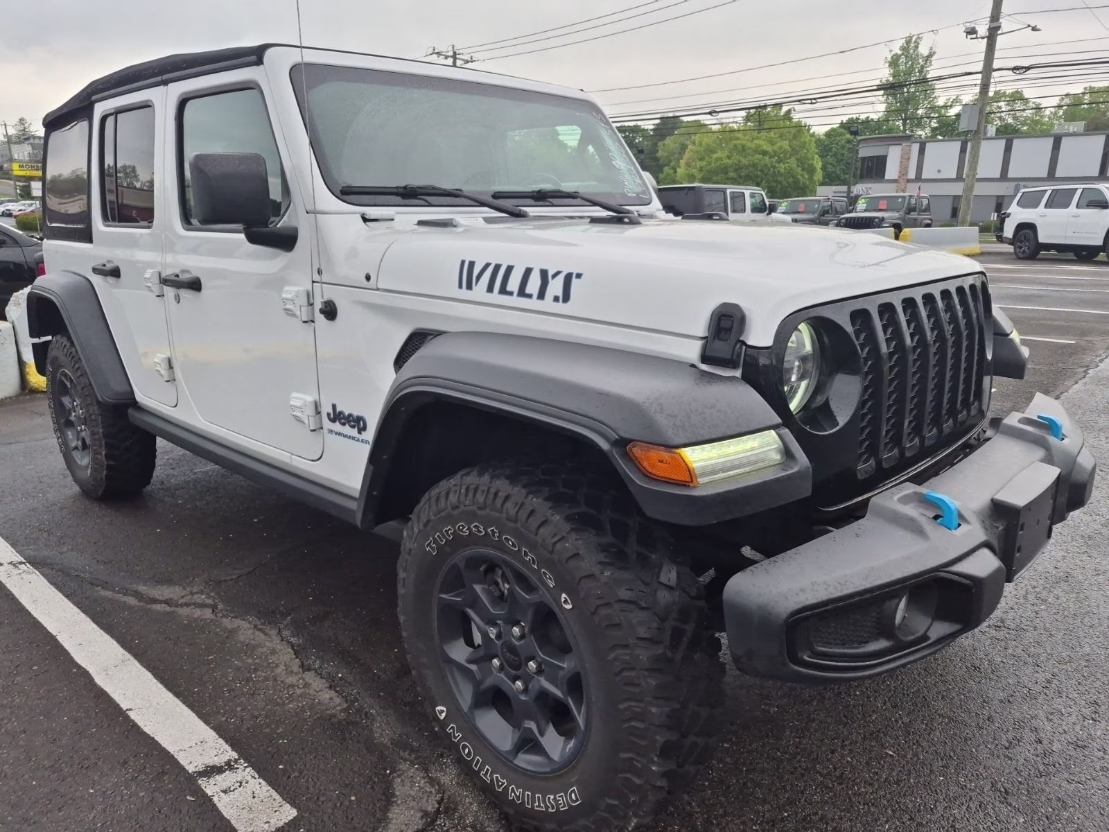 2023 Bright White Clearcoat Jeep Wrangler Willys 4xe 4X4 SUV