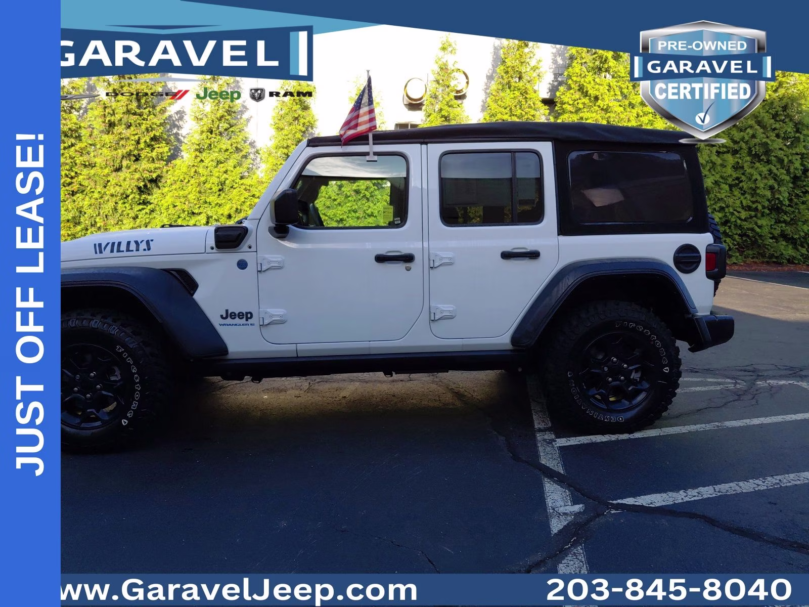 2023 Bright White Clearcoat Jeep Wrangler Willys 4xe 4X4 SUV