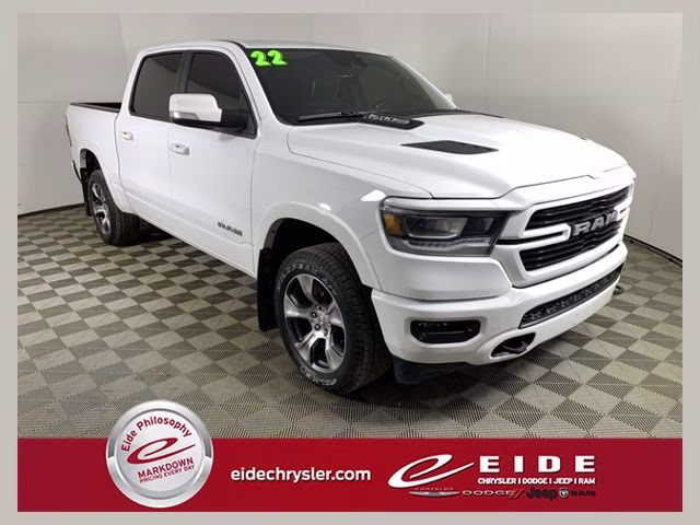 2022 Bright White Clearcoat Ram 1500 Laramie 4X4 Truck