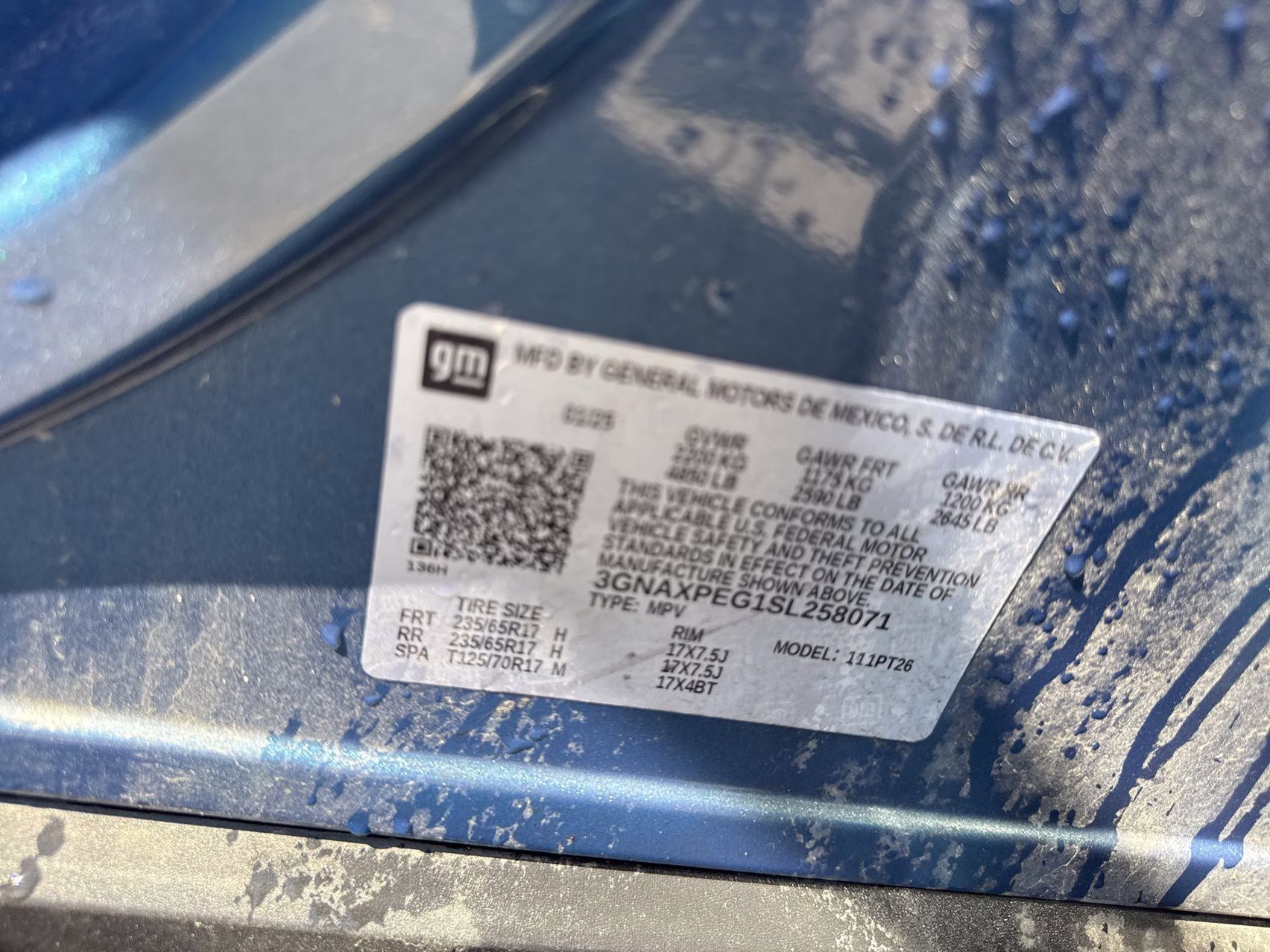 2025 Lakeshore Blue Metallic Chevrolet Equinox LT AWD SUV
