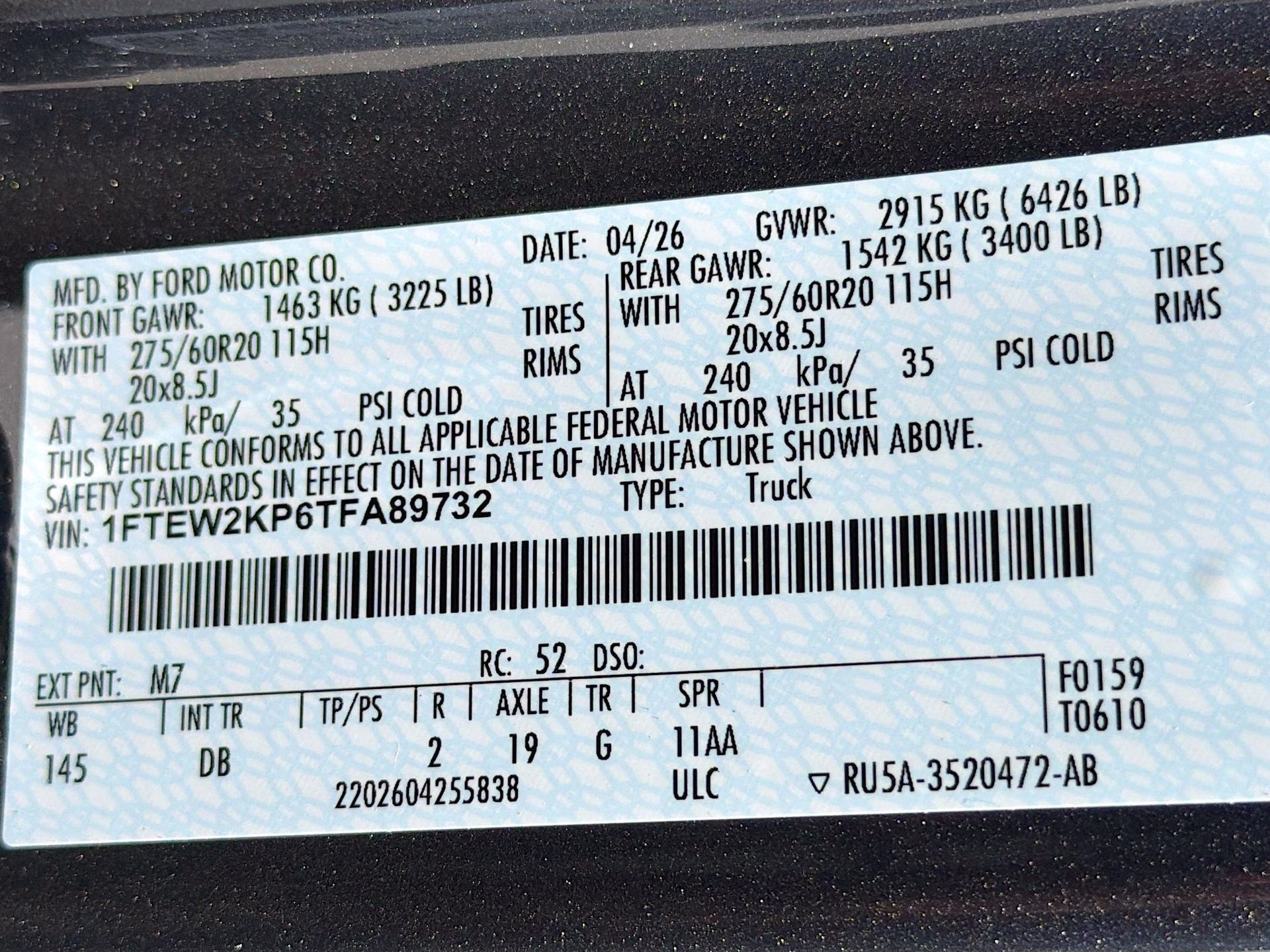 2026 Carbonized Gray Metallic Ford F-150 STX RWD Truck