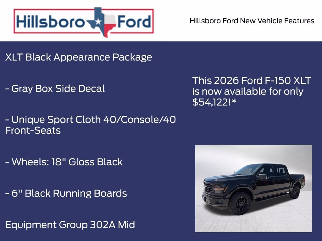 2026 Agate Black Metallic Ford F-150 XLT 4X4 Truck