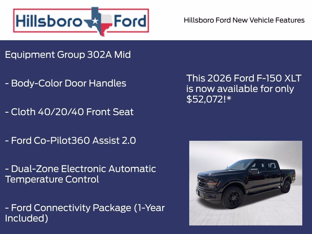 2026 Agate Black Metallic Ford F-150 XLT 4X4 Truck