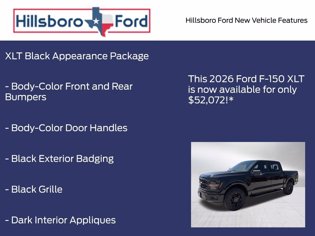 2026 Agate Black Metallic Ford F-150 XLT 4X4 Truck