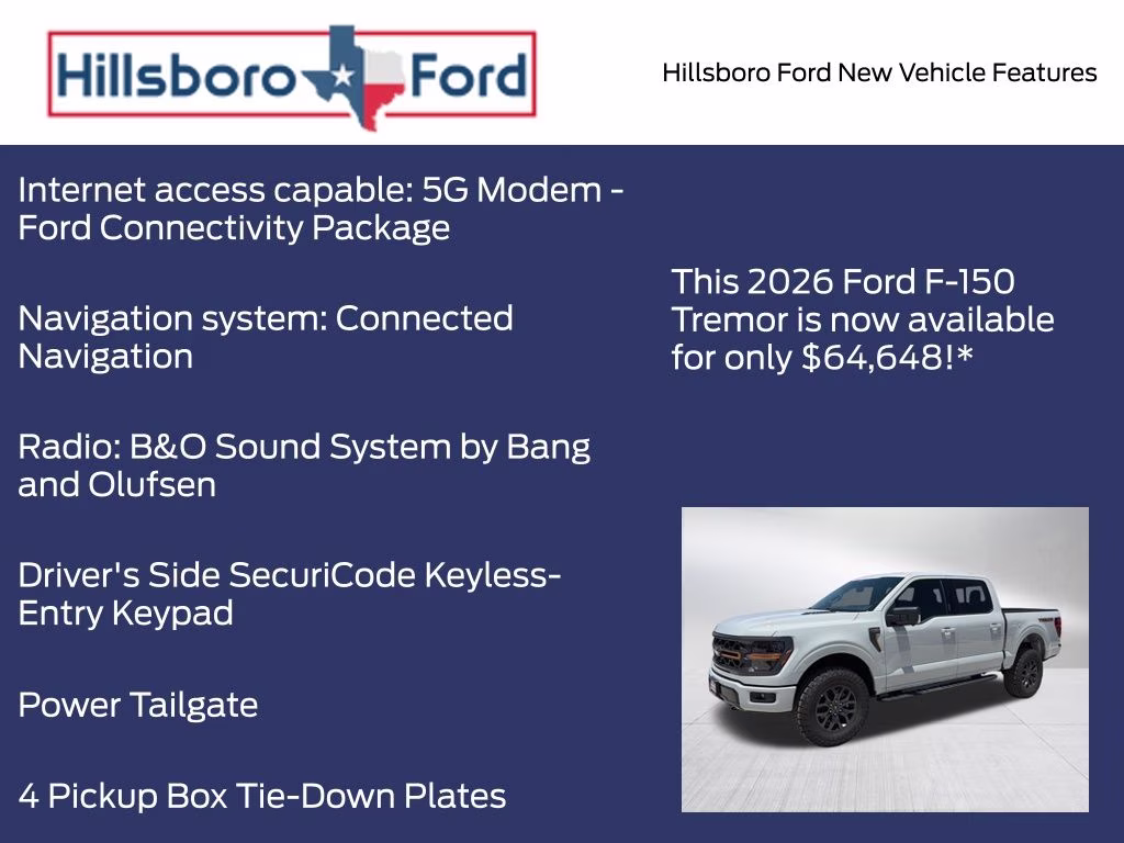 2026 Avalanche Ford F-150 Tremor 4X4 Truck