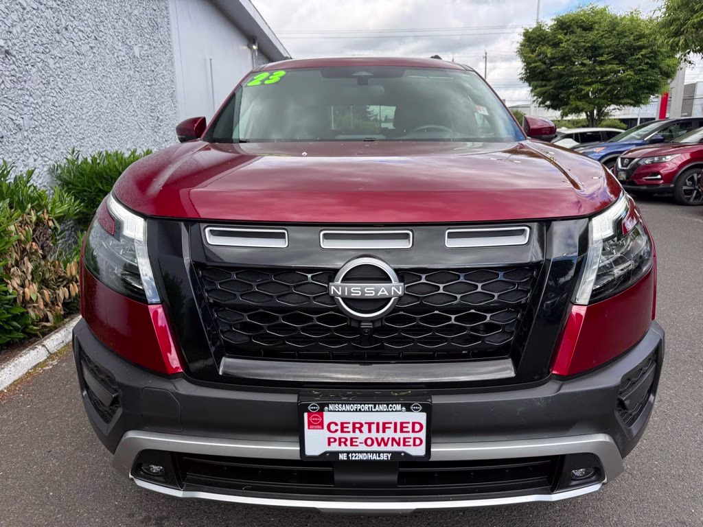 2023 Scarlet Ember Tintcoat Nissan Pathfinder Rock Creek 4X4 SUV
