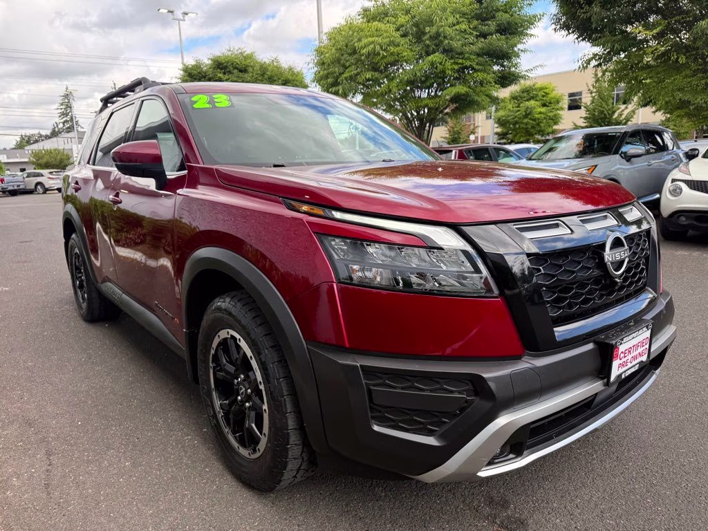 2023 Scarlet Ember Tintcoat Nissan Pathfinder Rock Creek 4X4 SUV