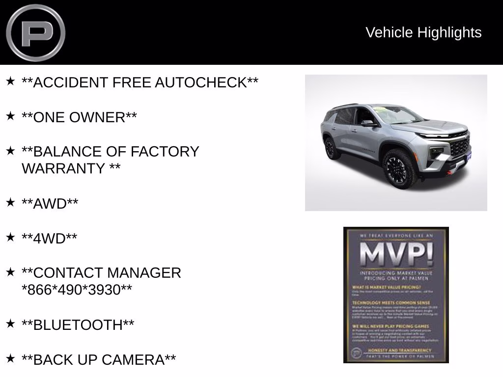 2025 Gray Chevrolet Traverse Z71 AWD SUV