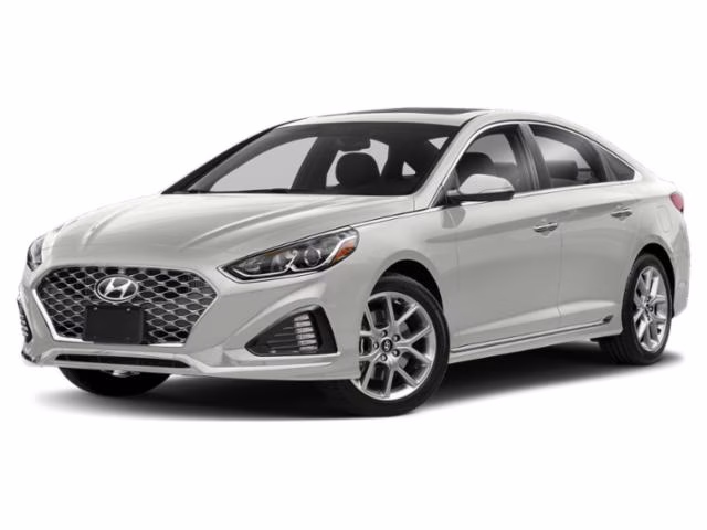2019 Quartz White Pearl Hyundai Sonata Sport FWD Sedan