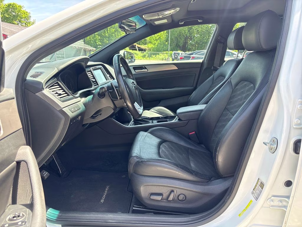 2019 Quartz White Pearl Hyundai Sonata Sport FWD Sedan