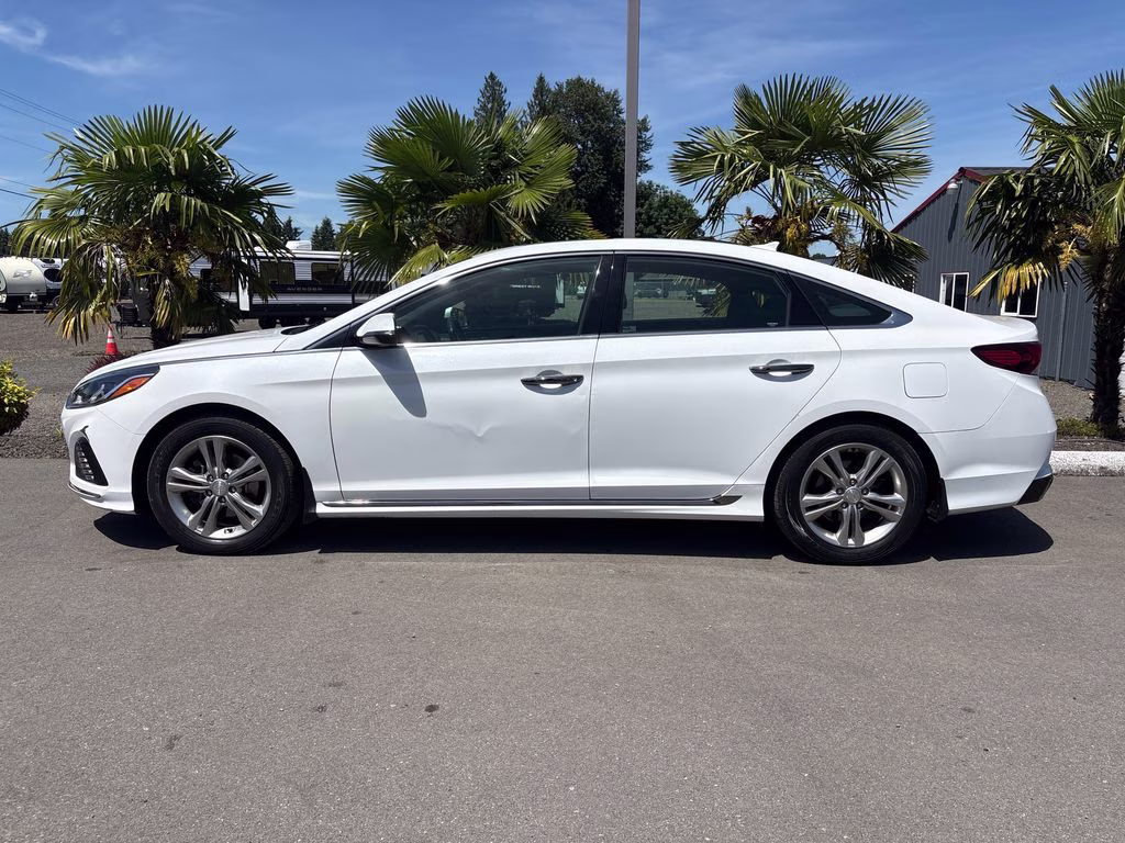 2019 Quartz White Pearl Hyundai Sonata Sport FWD Sedan
