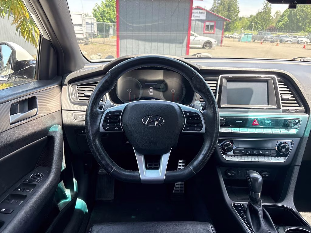 2019 Quartz White Pearl Hyundai Sonata Sport FWD Sedan