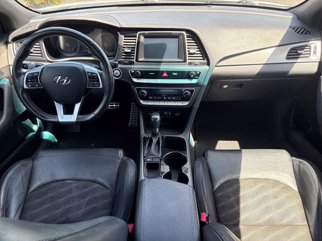 2019 Quartz White Pearl Hyundai Sonata Sport FWD Sedan