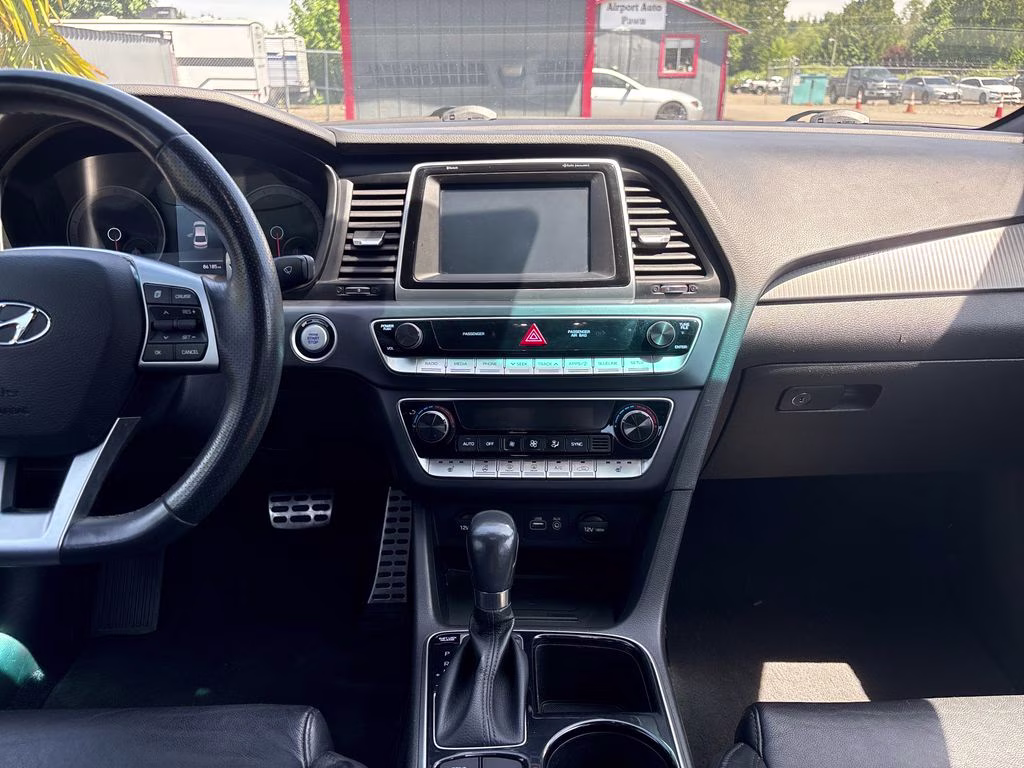 2019 Quartz White Pearl Hyundai Sonata Sport FWD Sedan