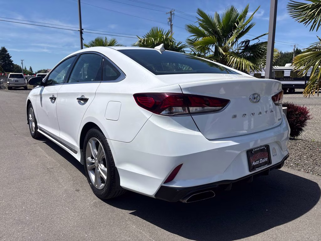 2019 Quartz White Pearl Hyundai Sonata Sport FWD Sedan
