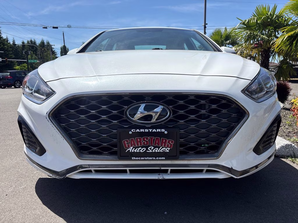 2019 Quartz White Pearl Hyundai Sonata Sport FWD Sedan
